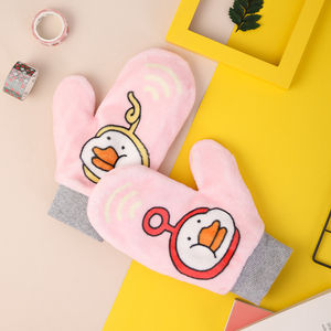 不鸭毛绒手套动漫周边二次元冬季保暖加厚加绒可爱学生手套