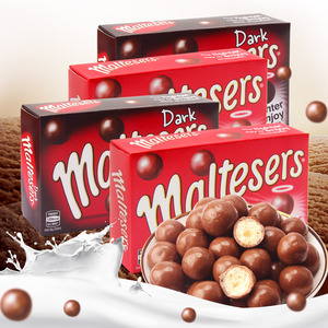 麦提莎巧克力90g*3盒澳大利亚maltesers进口夹心盒装小吃网红零食