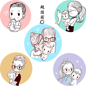真人照片转手绘头像q版卡通绘画肖像漫画人物微信ps设计定制logo