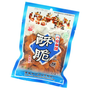 淮南特产八公山牌酥脆豆饼豆干麻辣味休闲零食120g 10袋包邮