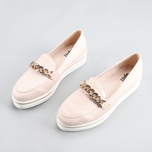 绒面平底鞋女圆头单鞋