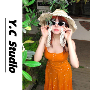 YC“橙色满天星套装”好有活力好夏天的一套 谁穿谁好看!