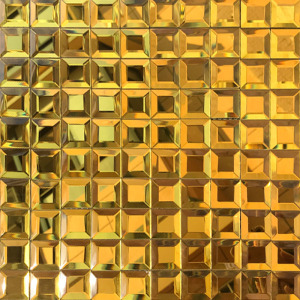 厂家直营现代简约5面磨边密拼金色金镜玻璃镜面马赛克装饰瓷砖