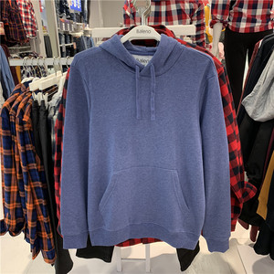 baleno班尼路男装秋冬纯棉舒适休闲运动纯色连帽长袖卫衣88831603