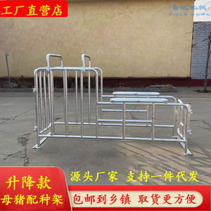 母猪配种架升降款配种架热镀锌圆管耐腐蚀配种驯猪采精用配猪架子