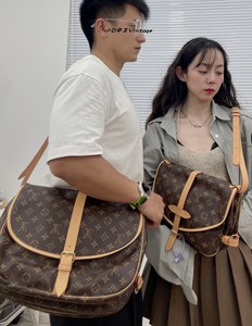 小dvintage双子星小号中号老花单肩包斜挎包男女中古包