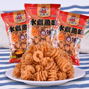 休闲零食小俊男水煮鱼味香辣脆膨化80后90后经典回忆小吃童年包邮