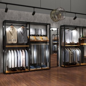 多层吊挂悬挂男装货架裤子架子整店定制服装店展示架陈列架落地式