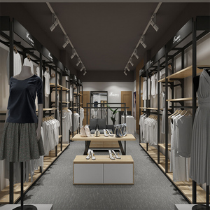 服装店展示架落地式男装店货架商场衬衫专卖店上墙衣服架子陈列架