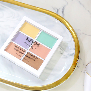 n*yx六色遮瑕盘6色遮瑕膏高光修容一体盘遮盖痘印黑眼圈斑点