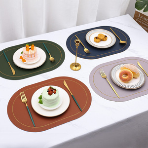 欧式美式餐垫装饰垫皮革西餐垫防水防油盘子碗垫杯垫桌垫隔热垫