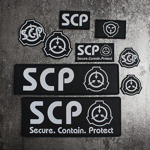 新款SCP基金会高亮反光魔术贴臂章背包魔术贴背贴超自然现象基金