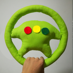 儿童幼儿园玩具教具布艺帆布手工软盘模拟方向盘游戏转盘