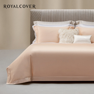 罗卡芙100%新疆长绒棉轻奢床品全棉高级感素色套件纯色床上四件套