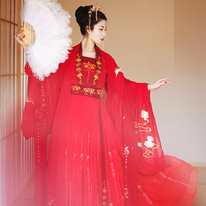 凤求凰-汉服女中国风红色齐腰襦裙全套大袖衫春秋正品原创婚服