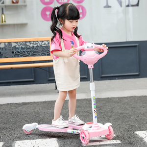 儿童滑板车2-3-6岁8岁男女童女孩双脚踩双踏板蛙式四轮溜溜剪刀车