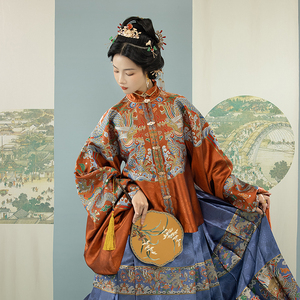 明制原创 玉楼春同款 对襟立领妆花织金马面裙婚服 汉服女秋冬