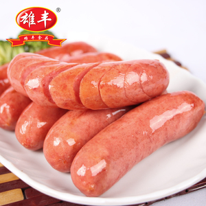 雄丰热狗烤肠原味台湾风味500gx3袋肉肠美味烧烤香肠