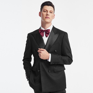 黑色西装男套装时尚商务休闲新郎结婚礼服高端修身英伦风男士西服