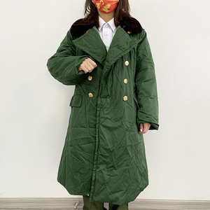 87女棉大衣冬季加厚防寒纯棉保暖橄榄绿东北中长款冷库棉袄女