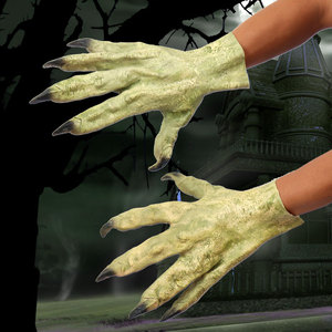 万圣节恐怖手套鬼屋骷髅僵尸化妆舞会派对超大僵尸变异手套鬼爪子