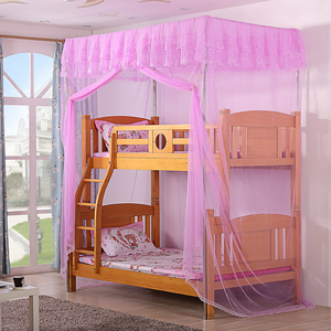 双层床蚊帐 子母床上下床铺一体式加厚学生方顶1.2m1.5米加密蚊帐