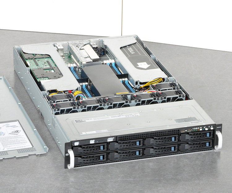 华硕2u服务器e52680v2gpu运算4显卡游戏多开10核20线程