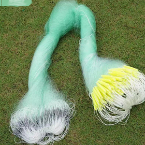 捕鱼三层渔网粘鱼网鲫鱼鲤鱼条网刺网养鱼塘鱼网加粗塑料三层沉网