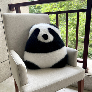 熊猫抱枕萌兰和花花靠垫可爱沙发女生儿童客厅装饰大熊猫生日礼物