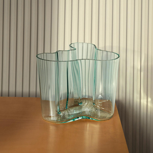 芬兰iittala大口径插花湖泊花瓶 客厅台面桌面小号玻璃北欧轻奢