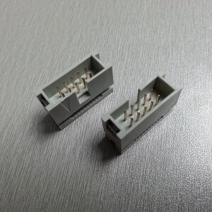 54mm dc3简牛10pin灰色压线式排座 无耳排线插头接插件