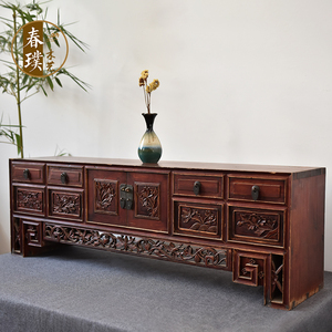 000人付款淘宝北老榆木中堂六件套实木大条案农村堂屋中式家具客厅