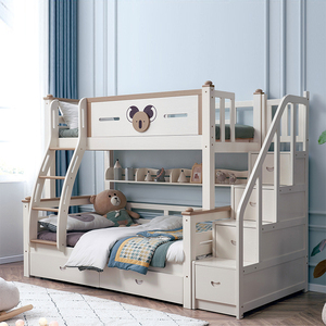 儿童床实木子母床高低床小户型上下床千枭品牌成年两层上下铺木床