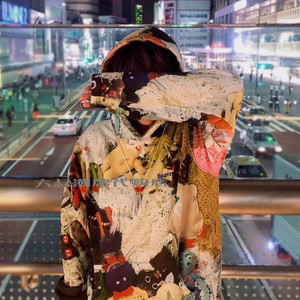 supreme 18fw mike kelley 布偶联名加绒卫衣 情侣款男女连帽衫潮