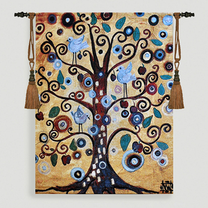 凤凰艺术挂毯 欧式提花壁毯 北欧ins现代风墙面挂布 抽象生命之树