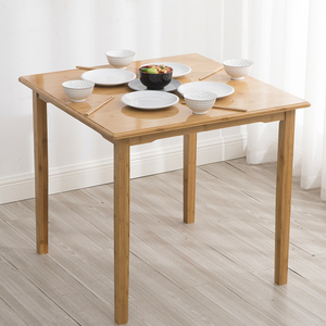 餐桌楠竹小方桌吃饭桌正方形简易宿舍学习桌实木老式家用四方桌子