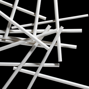 环保食品级硬纸质吸管 一次性纯白色饮品吸管 艺术派对装饰吸管