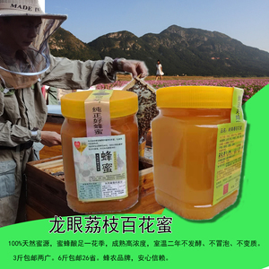 冼挺蜂场春百花龙眼荔枝蜂蜜广东广西土特产纯天然养生食材一斤