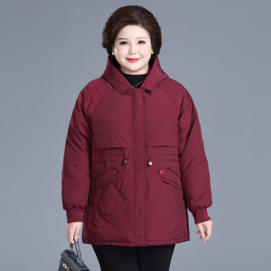 胖妈妈冬装棉服加肥加大码200斤中老年女士棉袄厚外套棉衣180斤