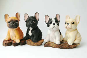 法国斗牛犬模型 法斗摆件 法国斗牛犬雕像狗模型雕塑摆件家居摆件
