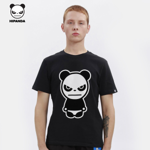 hipanda你好熊猫t恤男款短t设计潮牌熊猫经典logo植
