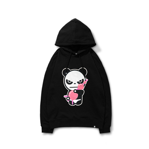 hipanda你好熊猫男款熊猫抱东方明珠印花春秋款设计卫衣潮牌国潮