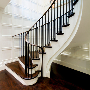 开步新款安装实木整体楼梯扶手原木护栏阁楼复式楼别墅家用定制室