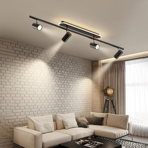 轨道灯服装店铺cob商用明装导轨式家用背景墙天花轨道灯led射灯