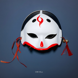 网红若之如初见始觉醒玉藻前 cos头饰脸谱阴阳师日式半脸狐狸面具