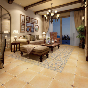 地中海田园风仿古砖 美式客厅圆角地砖 防滑耐磨瓷砖500美式乡村