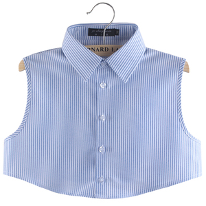 假领衬衫男d百搭假领子韩版男士条纹蓝白衬衣领秋冬季装饰领配毛