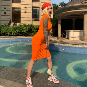 suan825淘宝大黑蜜原创欧美ins字母印花抹胸短裙套装连衣裙新款百搭