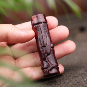 小叶紫檀竹节木雕