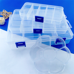 收纳盒 DIY手工饰品配件盒透明塑料分类盒子项链戒指耳饰手链盒